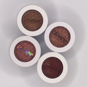SET OF 4 Colourpop Super Shock Eyeshadows